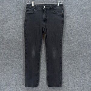Warp+Weft Jeans Mens 33x28 Black Slim Fit Shadow Stretch Denim Casual Bottoms